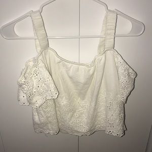 White crop top